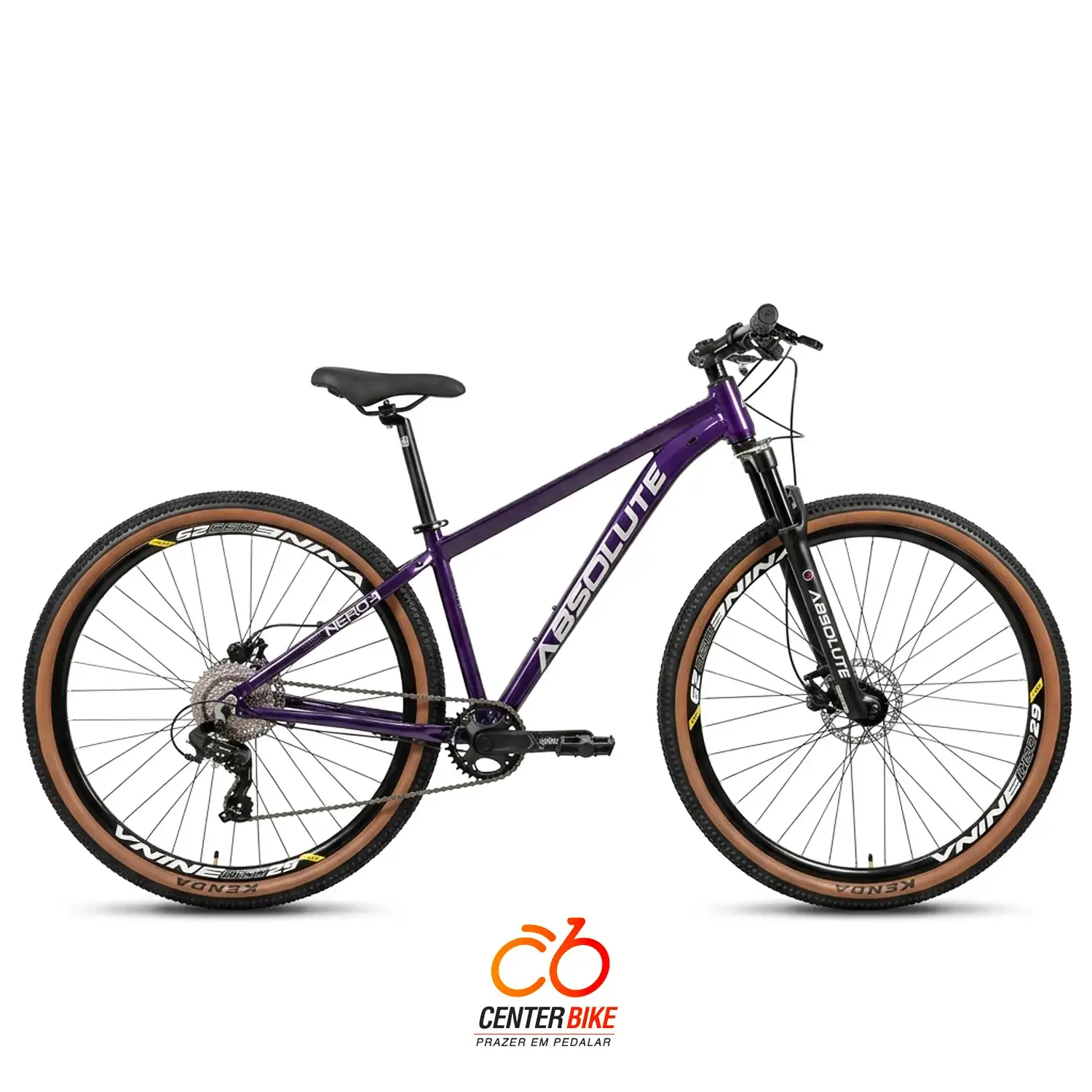 Bicicleta Aro 29 Absolute Nero 6 Freio Hidr 8v roxa e prata - Center Bike João Pessoa
